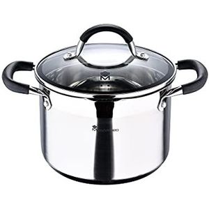 Masterpro - Kookpan met deksel - 20 cm - 4.0 L - RVS