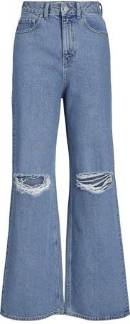 Jeans - Wijde Pasvorm - Hoge Taille - Stijve Stof - 100% Katoen