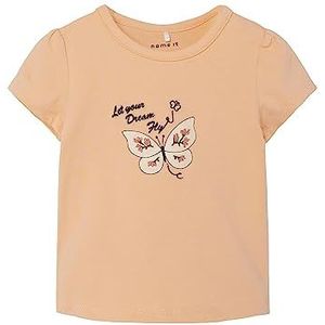 NAME IT Baby Girls NBFFARLET SS Top, Peach Nectar, 56, Peach Nectar, 56 cm