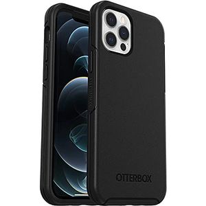 OtterBox Symmetry-hoesje voor iPhone 12 / iPhone 12 Pro, schokbestendig, valbestendig, dunne beschermende hoes, 3x getest volgens militaire standaard, Zwart