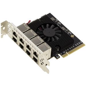 KALEA-INFORMATIQUE - PCIe 8-poorts RJ45 Gigabit LAN Ethernet Netwerkkaart - 10/1000 Mbps - REALTEK RTL8111H-chipset