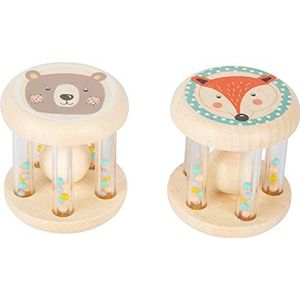 Small foot - Baby Rammelaars Dieren Pastelkleuren - 2 stuks