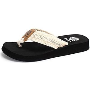Yellow Box Women's Fayth Flip-Flop, Cream, 8