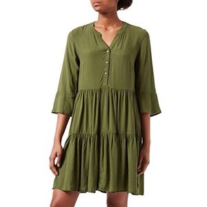 TOM TAILOR Denim Dames mini jurk met volant 1030682, 22694 - Cypress Olive, M