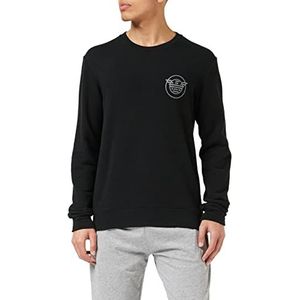 Emporio Armani Underwear Men's Comfort Stretch Terry Sweater Sweatshirt, Zwart, L