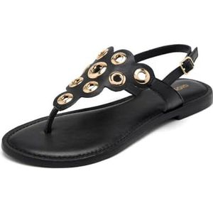 Gioseppo Dunbar - Sandalen - Platte Leren Sandalen - Kralen Versiering - Zachte Zool