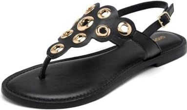 Gioseppo Dunbar - Sandalen - Platte Leren Sandalen - Kralen Versiering - Zachte Zool