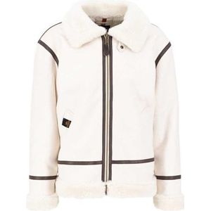 ALPHA INDUSTRIES B3 Fl Leren Jas - Vintage Wit - Kunstleer - Regular Fit