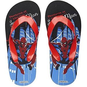 Spiderman Teenslippers - Blauw, Rood en Zwart - Maat 28/29-100% gemaakt van EVA - Vingervlugge Teenslippers voor Jongens en Meisjes - Origineel Product Ontworpen in Spanje