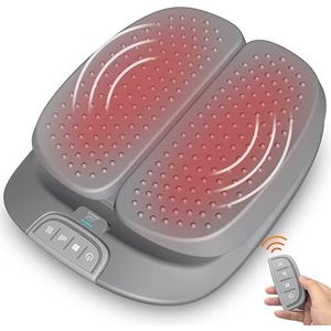 SNAILAX Voetmassageapparaat met warmte en vibratie, afstandsbediening, elektrisch voetmassageapparaat met instelbare vibratiesnelheid voor doorbloeding, plantaire fasciitis, pijnverlichting