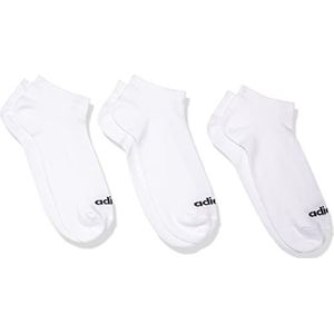 adidas Thin Linear 3 Pairs Invisible Sokken/Sneakersokken, White/Black, XS