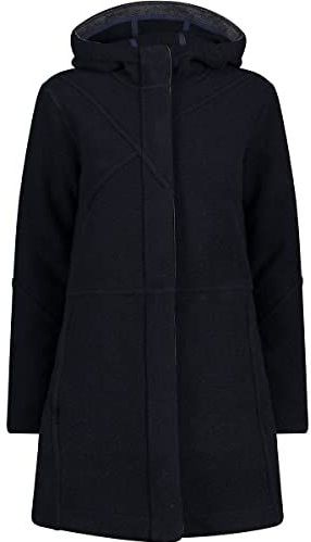 Damesjas - Wooltech - Zwart - Synthetisch - Capuchon en Ritszakken