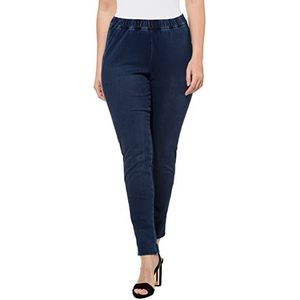 Ulla Popken Sienna Jeggings voor dames, grote maten, grote maten, stretch, jersey 717494, donkerblauw, 42W x 32L