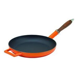 Pentole Agnelli SLOWCOOK pan met handvat van hout 28 cm Arancione