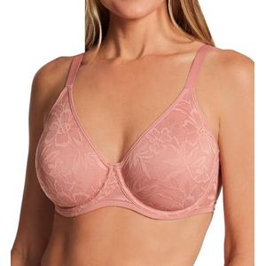 Bali Women's Breathe Lace Underwire, Breathable Modal Bra, Convertible Straps, Misted Rose