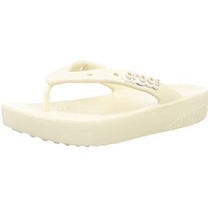 Crocs Klassieke Plateau Flip W Clog voor dames, Beenderen, 39/40 EU