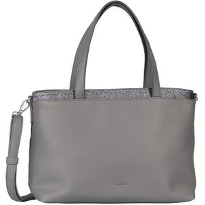 Gabor Bags Noara Shopper schoudertas voor dames, ritssluiting, middelgroot, grijs, grijs, Medium, modern