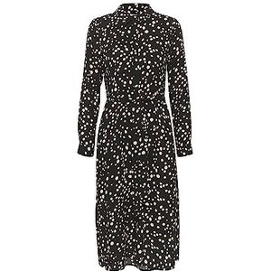 Part Two Damesshirt met lange mouwen, met zakken, Black Dot Print, 32