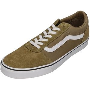 Vans Ward Sneaker voor heren, Suede Canvas Olijf Wit, 43 EU