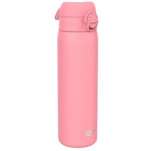 ION8 Vacuüm Geïsoleerde Stalen Waterfles, 500ml/18 oz, Lekvrij, Makkelijk te Openen, Veilige Vergrendeling, Vaatwasserbestendig, Past in Bekerhouders, Draaghendel, Krasbestendig, Roze Bloei Drinkfles