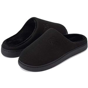 landeer Uniseks moderne pantoffels, zwart, 38/39 EU