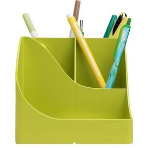 Exacompta - Ref. 695909D - 1 Pen Wave Pop N'Co potloodhouder - 5 vakken - 4 hoge vakken voor grote gebruiksvoorwerpen en 1 onderste compartiment voor kleine gebruiksvoorwerpen - willekeurige kleuren