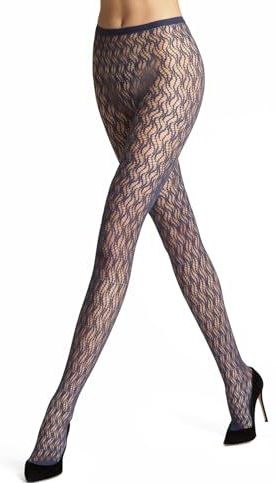 FALKE - Fluid Fusion W Ti - Panty - Blauw - Transparant Patroon