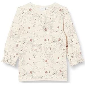 Bestseller A/S Meisjes NMFWUPPO Wool/CO LS TOP XXIII shirt met lange mouwen, Moonbeam, 92, maanbeam, 92 cm