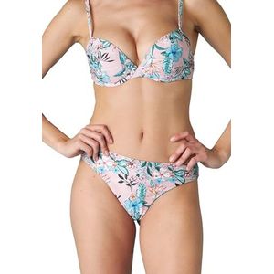 Lovable Bikini Slip Braziliaans Bedrukt Gebreide Micro Dames, Perzik Tropical Print, M, Tropische print vissen, M