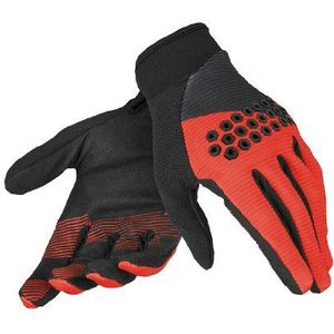Dainese Heren Guanto Rock Solid D Handschoenen - Zwart/Rood/Zwart, Large