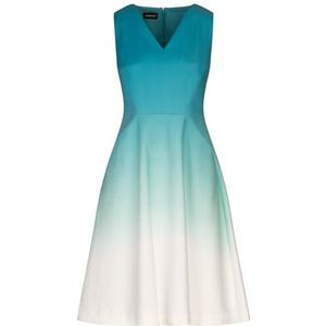 APART Korte satijnen jurk van matglanzend satijn met dip-dye-effect, Turquoise crème, 36