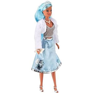 Simba 105733491 - Steffi Love Ice Glam/pop als moderne ijsprinses met bontjas en tweelaagse rok met sneeuwvlokken/met accessoires