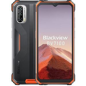 Blackview BV7100 Smartphone, onbreekbaar, 13000 mAh, accu, 33 W, snel opladen, IP68/IP69 K, robuust, waterdicht, Android 12 Helio G85 6 GB + 128 GB, 6,58 inch FHD+, 12 MP camera, GPS NFC oranje