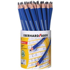 Eberhard Faber 510050 - TRI Winner leer-schrijven potlood, metalen etui met 50 potloden, met onbreekbare stift, ergonomische driehoekige vormgeving, om te schrijven, tekenen, illustreren en schetsen