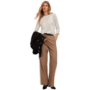 Motivi: Basic T-shirt van Twee materialen Spring Summer 24, wit, M