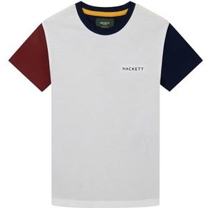 Hackett London Heritage T-shirt voor jongens, Wit (Antiek Wit), 15 jaar