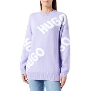 HUGO Dames Light/Pastel Purple Knitted Sweater, Licht/Pastel Paars, L
