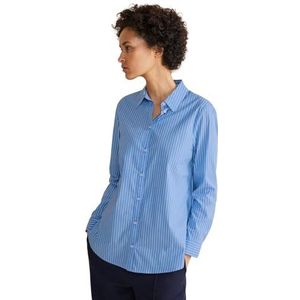 Street One Dames Ltd Qr Gestreept Business Blouse Shirt, Light Spring Blue, 46
