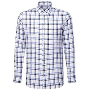 Seidensticker Men's Extra Slim Fit shirt met lange mouwen, blauw, 42, blauw, 42