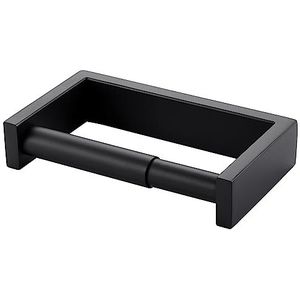 KES Zwart Toilet Roll Houder Veerbelaste Badkamer Toiletrolhouder Rvs 18/8 Loo Roll Houder Muur Gemonteerd, A23075-BK