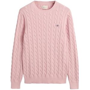 GANT Heren Cotton Cable C-Neck Pullover, Blushing pink., 4XL