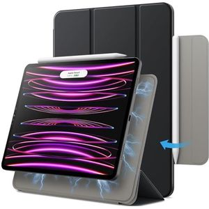 JETech Magnetische Hoes voor iPad Pro 11 Inch (2022/2021/2020/2018 Modellen) en iPad Air 5/4 10,9 Inch, Ondersteuning Pencil 2e Gen Opladen, Magnetische Bevestiging, Case (Zwart)