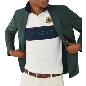 Hackett London Heren gebreid vest polo, wit (wit), XXL, Wit (wit), XXL