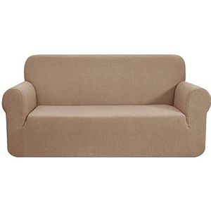 CHUN YI 1 stuks Jacquard Stretch Sofa Cover Elastische Stretch Sofa Cover met Antislip Schuim Armleuningen Sofa Cover Decoratie (3-zits, Camel)