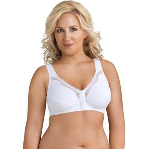 Exquisite Form Womens Fully Front Close Posture With Lace 5100531 Bra, White, 40B US