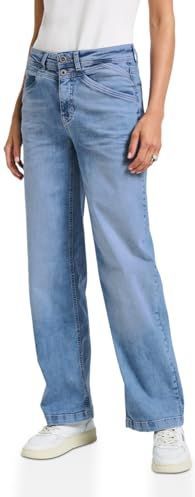 Street One Dames Wide Legs Jeans in Blauw, in size: 25