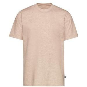 Trigema - DELUXE - T-shirt - Zandkleur mêlee - 100% Katoen
