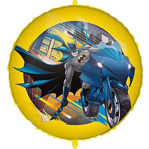 Procos 93272 93272-folieballon Batman, grootte 46 cm, helium, lucht, verjaardag, decoratie, party, meerkleurig