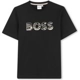 BOSS - J52358 - T-shirt - Zwart - 12 Jaar