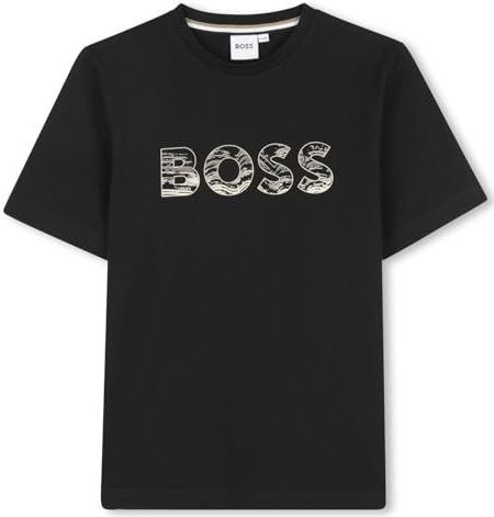 BOSS - J52358 - T-shirt - Zwart - 12 Jaar
